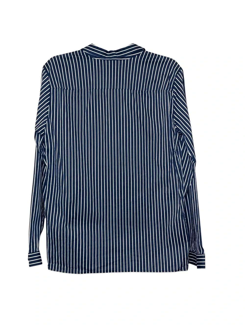 Rad Hourani Striped Navy White Blouse Unisex S Cotton Long Sleeve Quiet Luxury - Picture 4 of 14